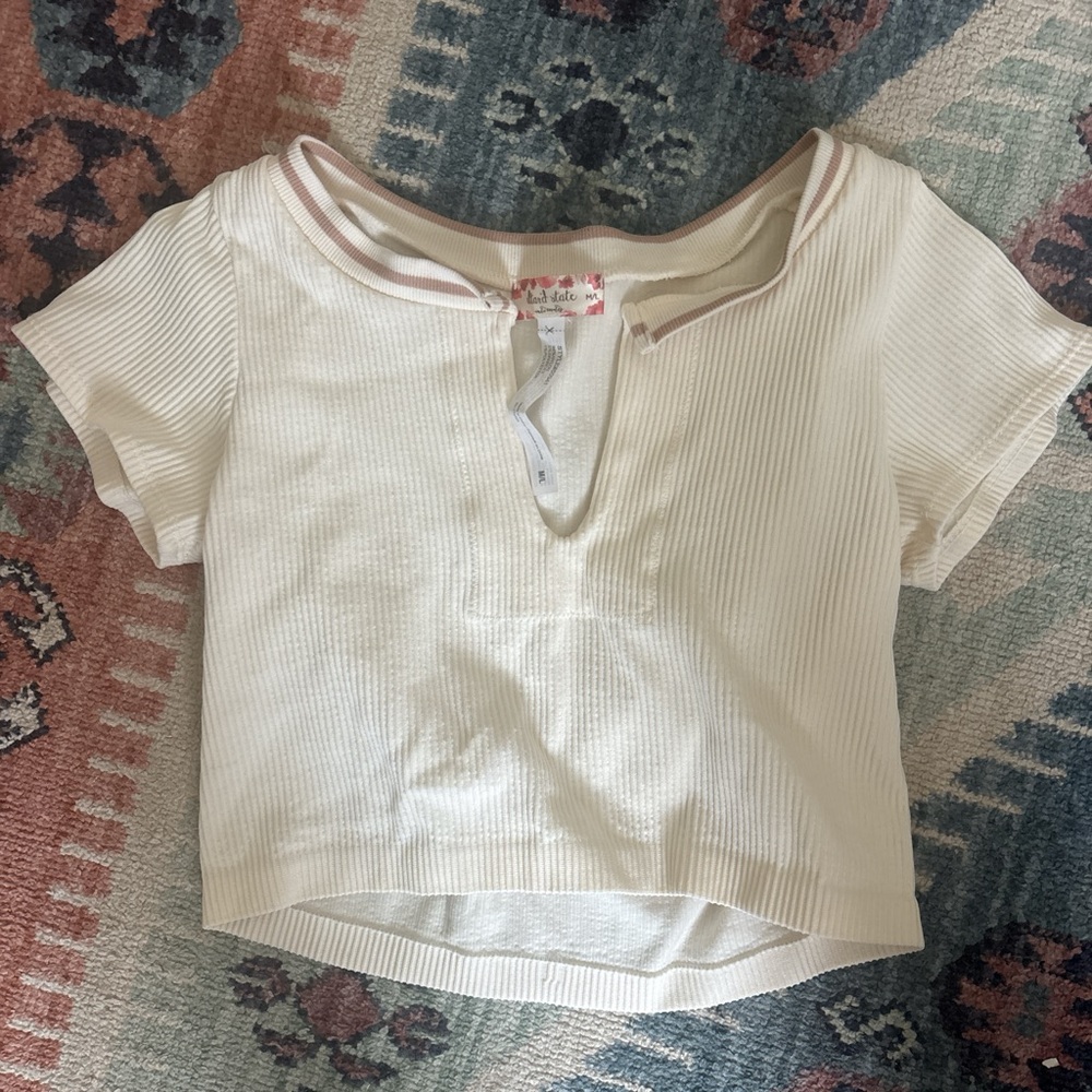 Altr’d State Ribbed Short Sleeve cropped Top